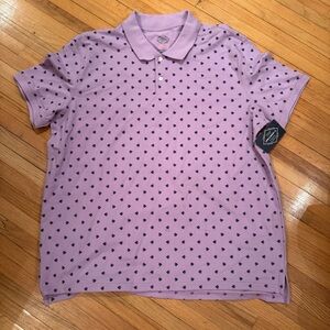 St. John's Bay Lavender Polo Shirt with Fish Design XL NWT